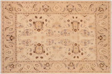 handmade Traditional Kafkaz Chobi Ziegler Tan Brown Hand Knotted RECTANGLE 100% WOOL area rug 8 x 10